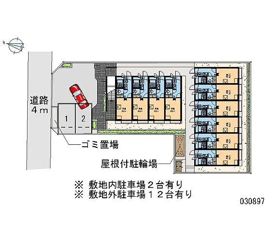 ★手数料０円★さいたま市西区内野本郷　月極駐車場（LP）